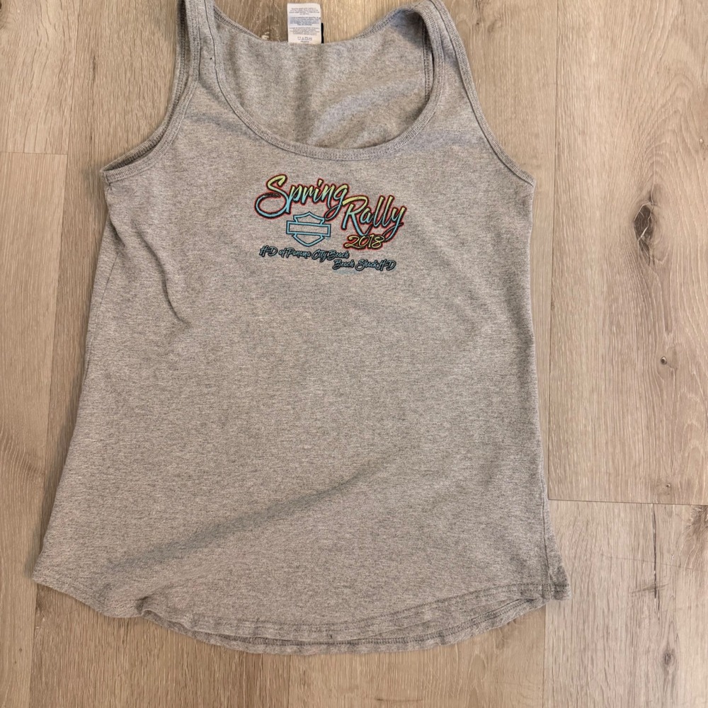 Harley-Davidson Panama City Beach Spring Rally 2018 Tank Top Gray Womens Small